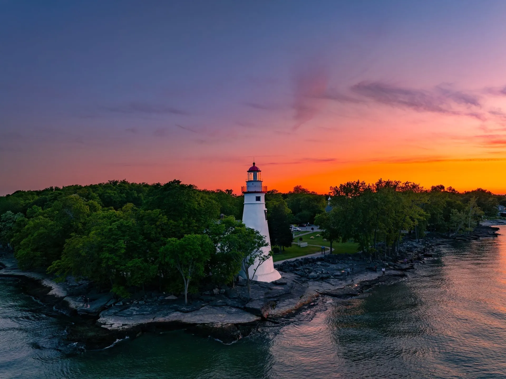 Historic Marblehead Lighthouse on Lake Erie