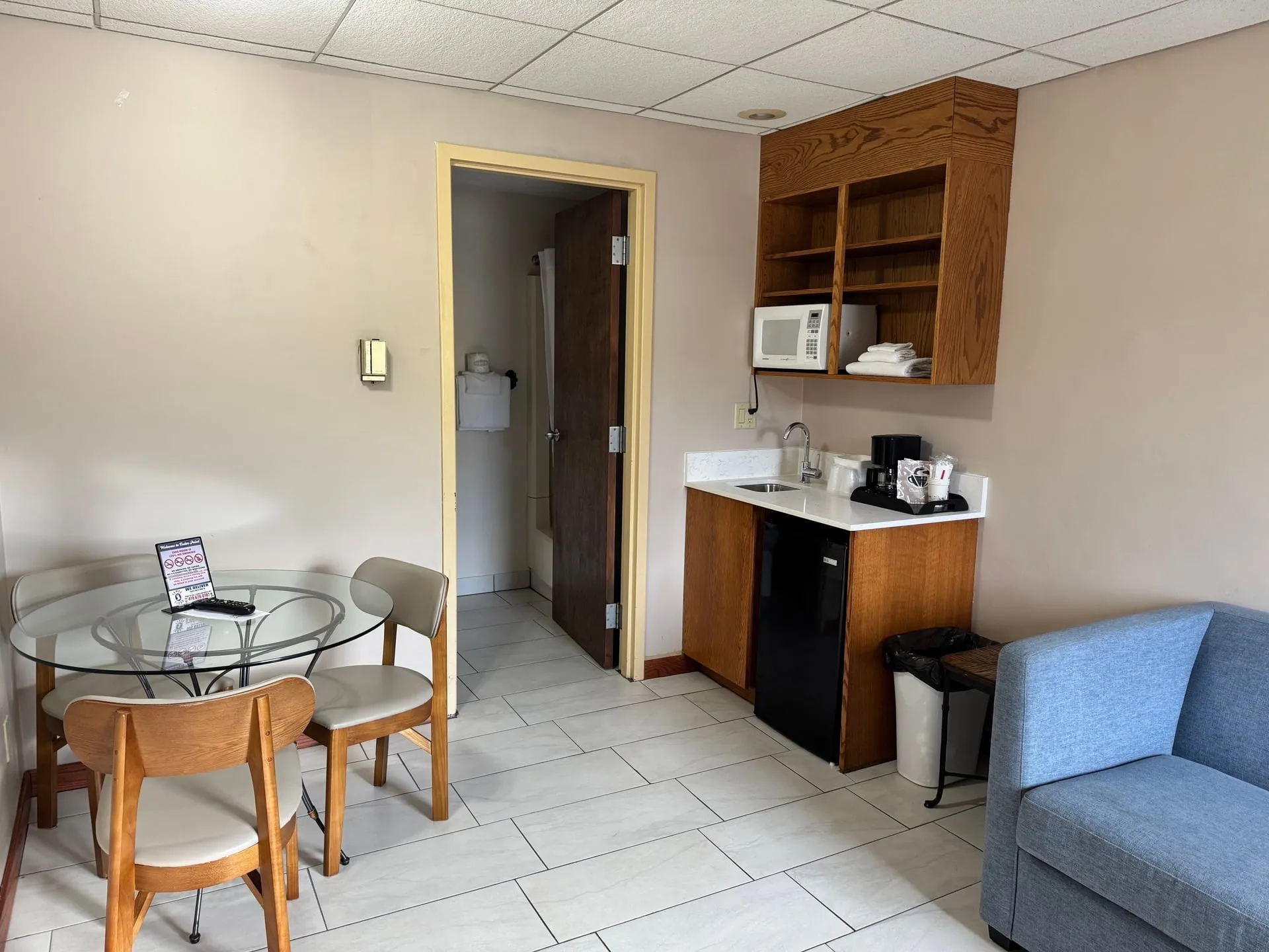Two Room Suite living area with kitchenette